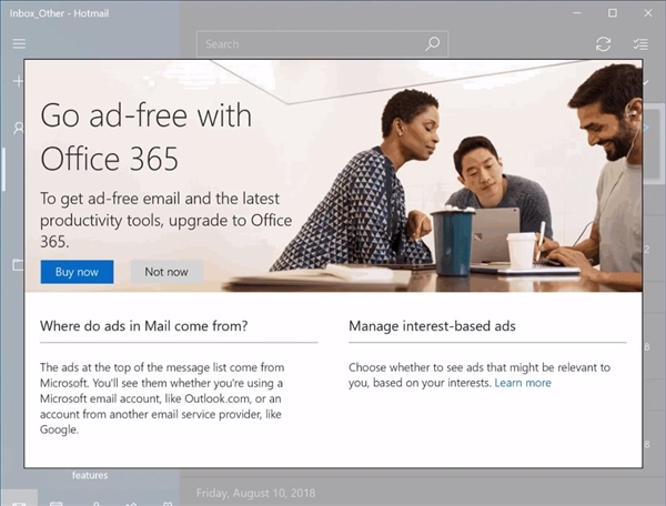 Windows 10郵件應(yīng)用驚現(xiàn)廣告？微軟緊急撤回