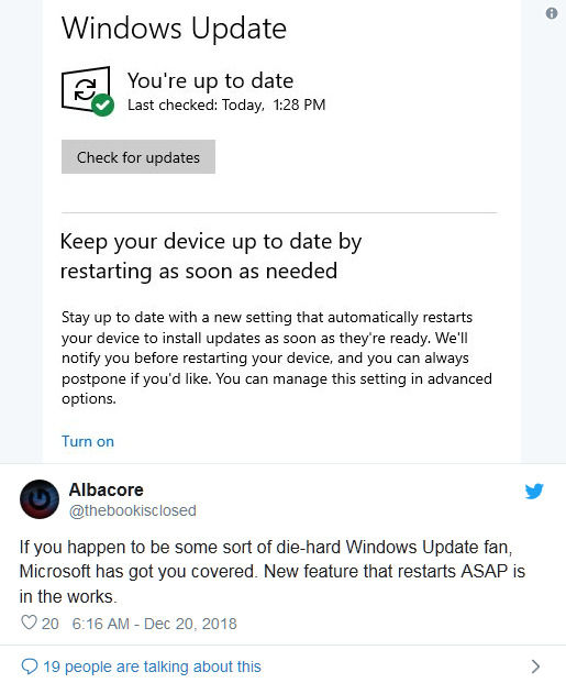 Windows Update或?qū)⒑芸熘С衷诟潞罅⒓粗貑㈦娔X