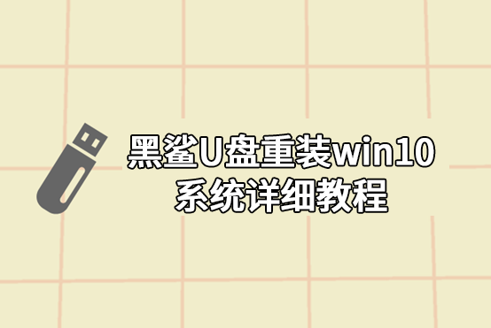 黑鯊U盤重裝win10系統詳細教程